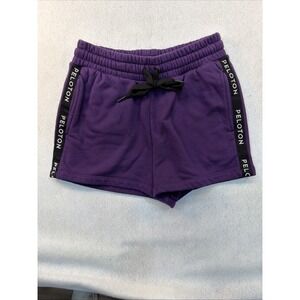 Peloton Sweat Shorts Womens Small Purple Pockets Casual Comfort Cotton 3" Inseam